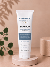 Load image into Gallery viewer, Serenity Gold Argan Enriched Nourishing Shampoo